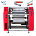 Semi auto stretch film rewind PE /PVC stretch film slitter rewinder machine